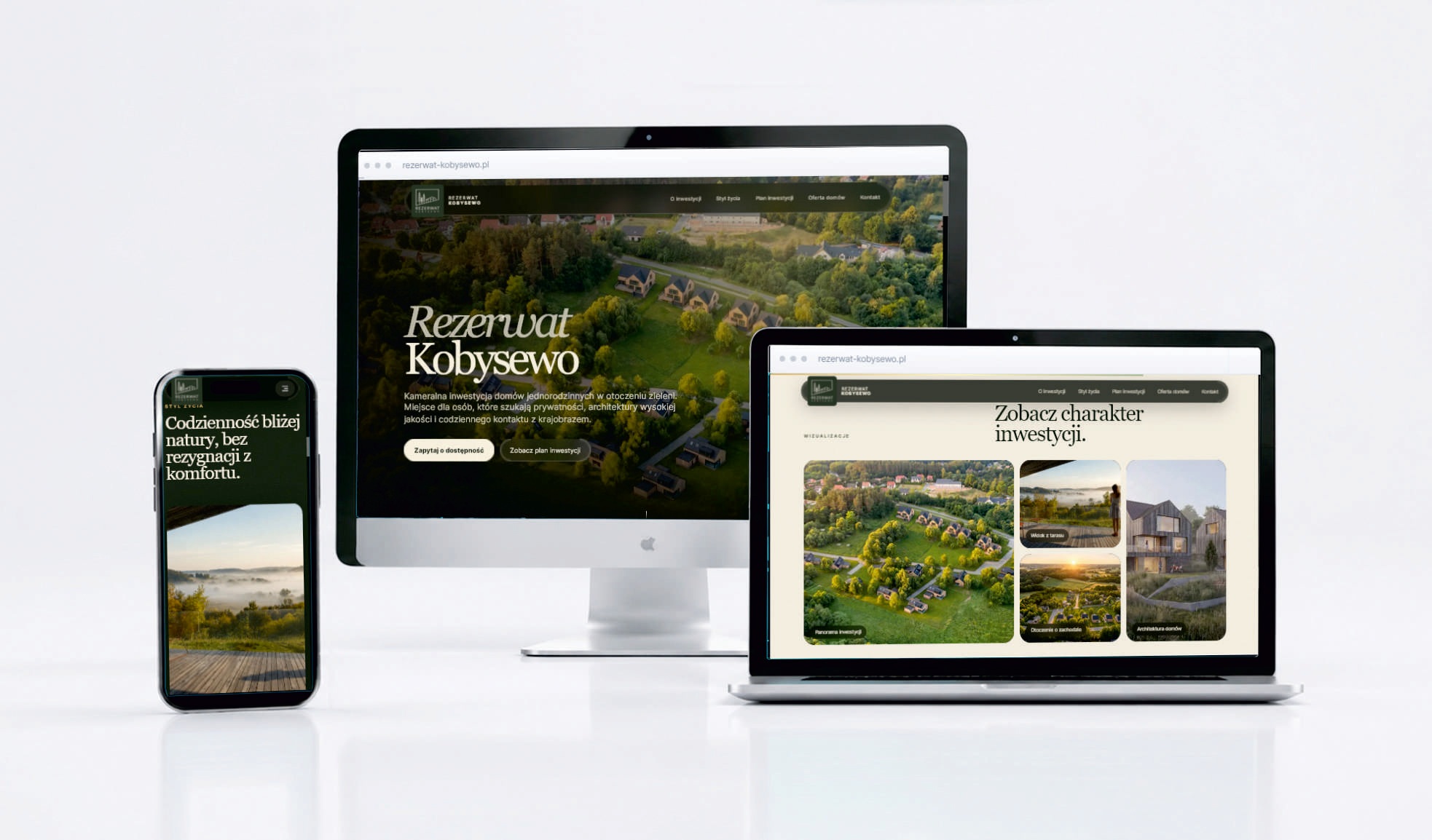 Rezerwat Kobysewo — strona inwestycji deweloperskiej, realizacja R4Y